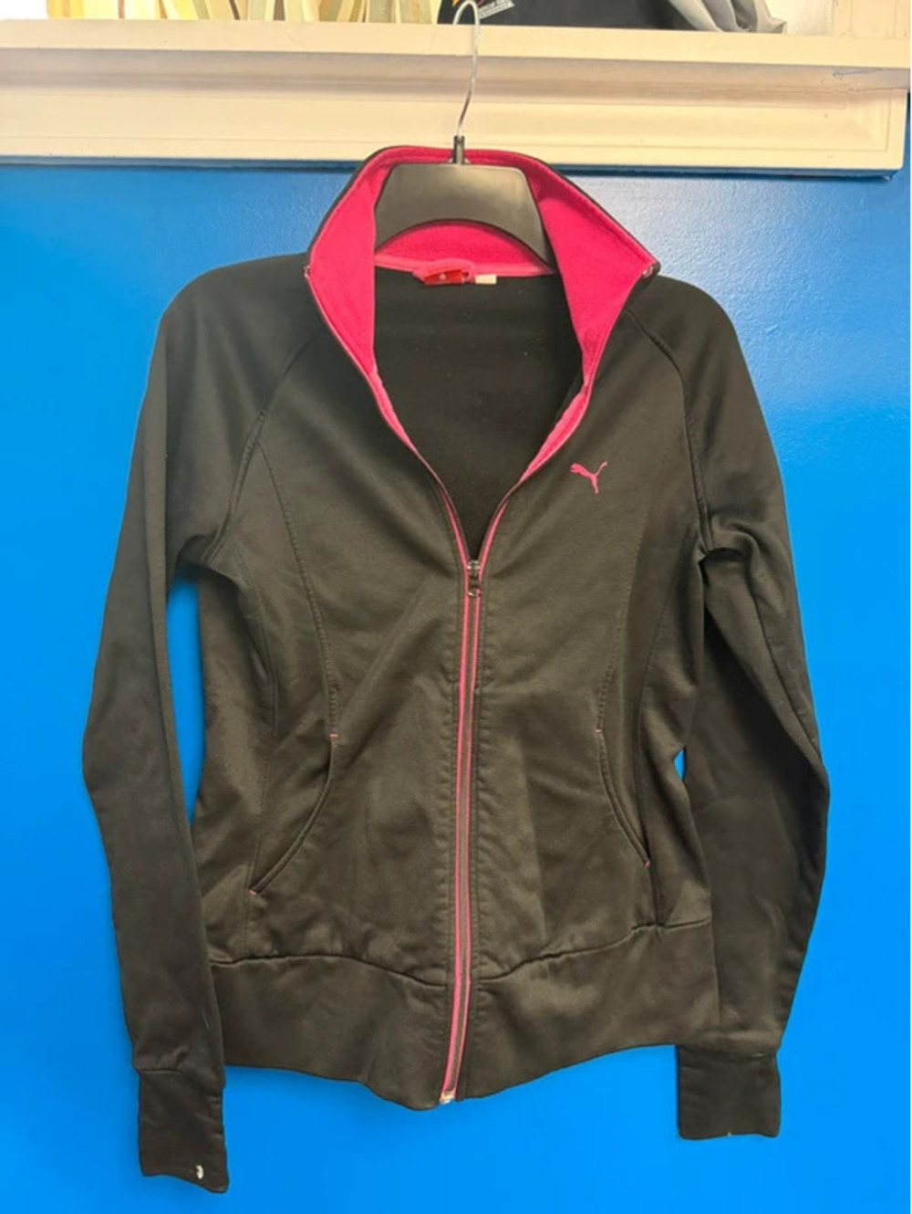 Puma Sport Lifestyle Full Zip Track Jacket Womens Medium Black